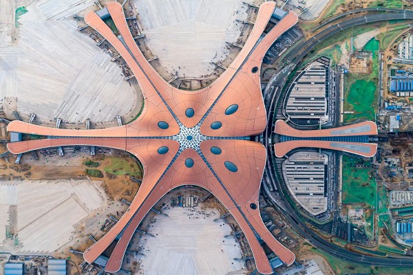 Аэропорт Пекин Дасин с высоты птичьего полета